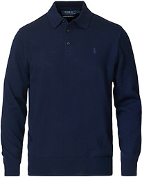  Merino Knitted Polo Hunter Navy