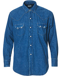  Denim Western Shirt Washed Indigo