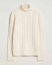  Wool/Cashmere Cable Rollneck Andover Cream