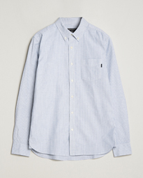  Cotton Stretch Oxford Shirt Striped Delft