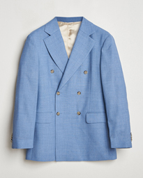  Mouline Wool Double Breasted Suit Jacket Salty Sea