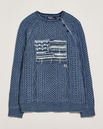  Knitted Flag Sweater Indigo
