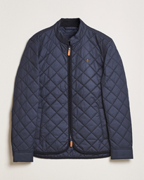  Teddy Quilted Jacket Navy