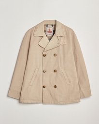 Garment Dyed Canvas Peacoat British Khaki