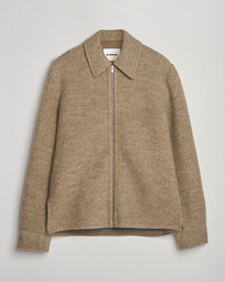  Felted Wool Shirt Jacket Beige