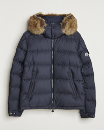 Moncler Maya Faux Fur Jacket Navy at CareOfCarl.com