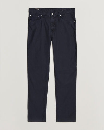 GANT Slim Fit Cotton/Linen 5-Pocket Pants Evening Blue