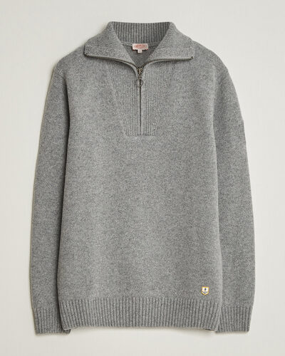 Armor-lux Wool Knitted Half Zip Slate