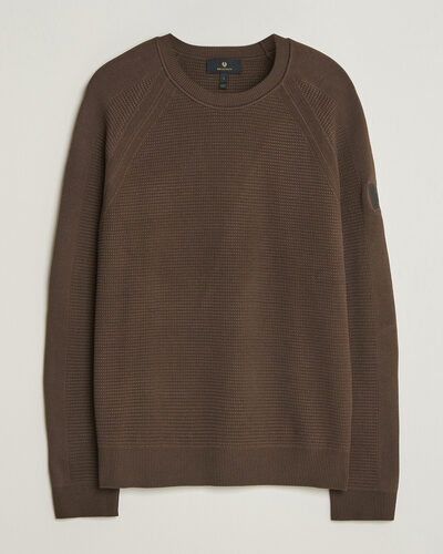 Belstaff Bradwell Cotton Knitted Crew Neck Army Olive