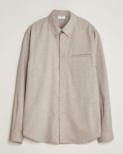 Filippa K Zack Flannel Shirt Mid Brown