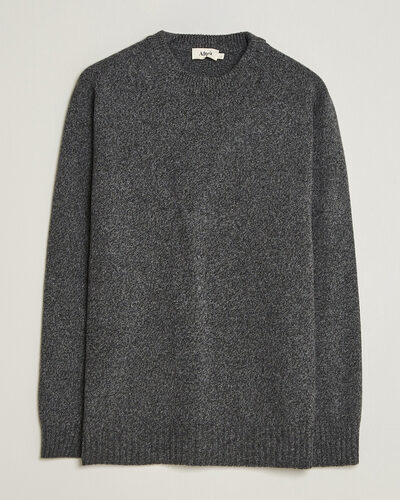 Altea Wool/Cashmere Crew Neck Pullover Charcoal Melange