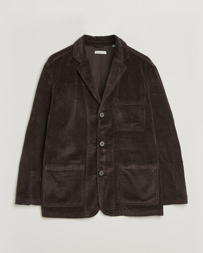 KnowledgeCotton Apparel Cotton Corduroy Blazer Chocolate