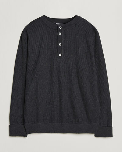 S.N.S. Herning Stamina Rib Henley Magnetite Black