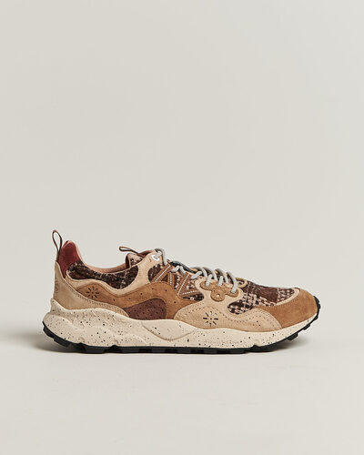 Flower Mountain Yamano 3 Suede/Wool Check Sneaker Brown