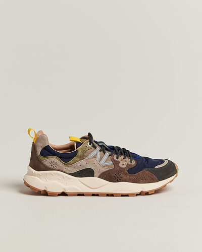 Flower Mountain Yamano 3 Suede/Nylon Sneaker Dark Grey/Brown