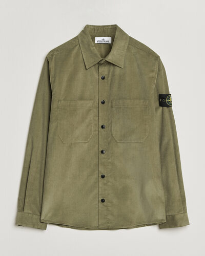Stone Island Micro Cord Overshirt Miltary Green