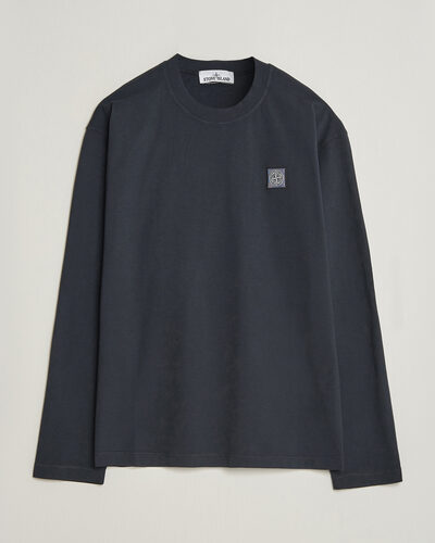Stone Island Organic Cotton Jersey Long Sleeve T-Shirt Navy Blue