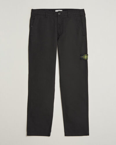 Stone Island Dense Cotton Twill Pants Black