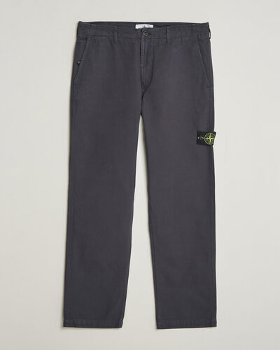 Stone Island Dense Cotton Twill Pants Blue Navy