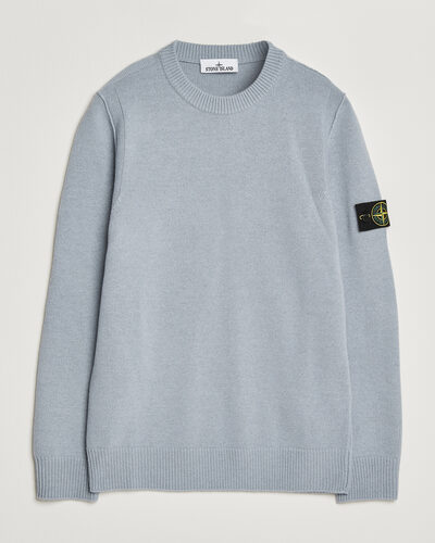 Stone Island Knitted Lambswool Crew Neck Ash Grey