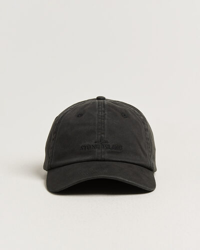 Stone Island Brushed Cotton Gabardine Cap Black