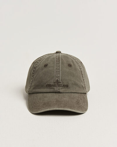 Stone Island Brushed Cotton Gabardine Cap Military Green