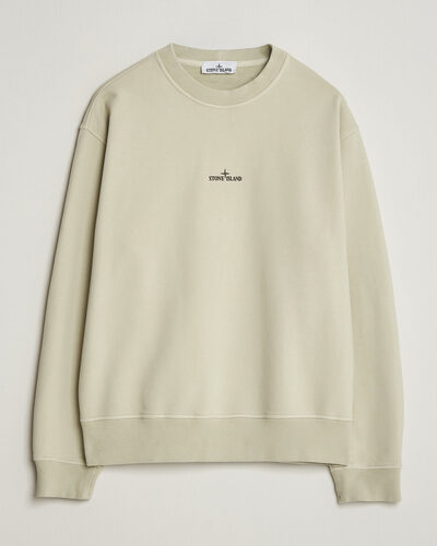 Stone Island Cotton Fleece Blurred Compas Print Sweatshirt Sand