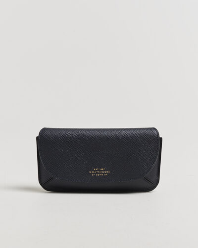 Smythson Panama Hard Sunglasses Case Navy
