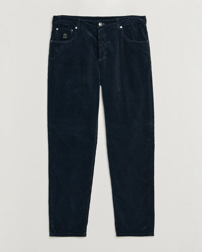Brunello Cucinelli Leisure Fit Corduroy 5-Pocket Pants Navy