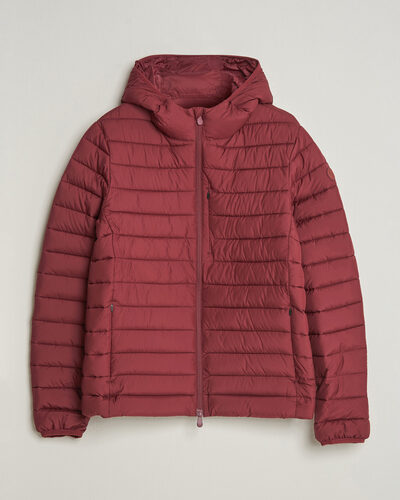Save The Duck Juncus Matt Lightweight Hood Jacket Wine Red