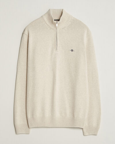 Gant Casual Cotton Half Zip Seed Melange