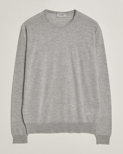 John Smedley Lundy Extra Fine Merino Crew Neck Nimbus Grey