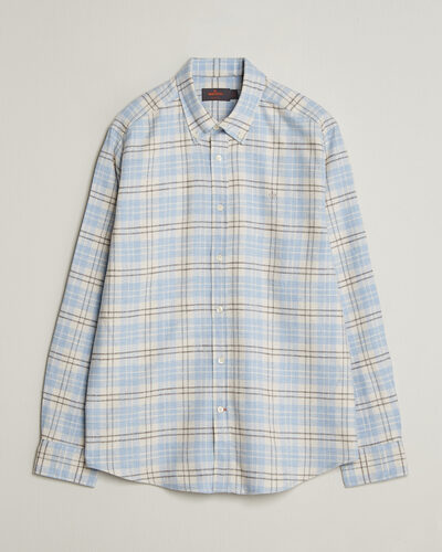 Morris Flannel Mouliné Shirt Light Blue
