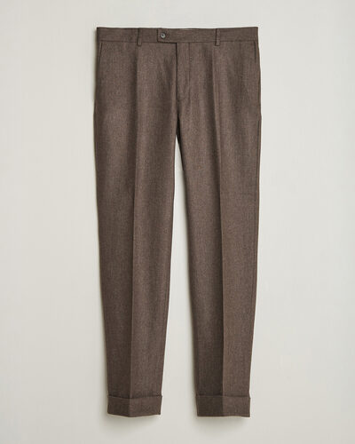 Morris Flannel Suit Trousers Brown