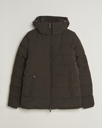 Oscar Jacobson Hooded Puffer Jacket Brown
