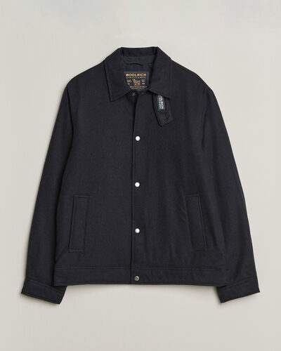 Woolrich Wool Light Padded Keating Shirt Jacket Melton Blue