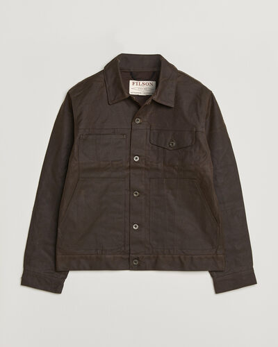 Filson Short Lined Tin Cloth Cruiser Dark Brown