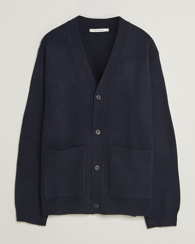A Day's March Jarrow Lambswool Cardigan Navy
