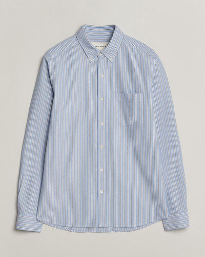 A Day's March Classic Flag Striped Oxford Shirt White/Blue/Black