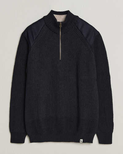 Peregrine Foxton Quarter Zip Jumperr Navy