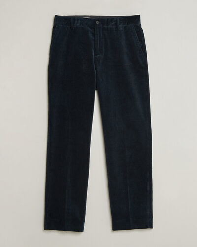 Filippa K Julian Corduroy Chino Trousers Dark Navy