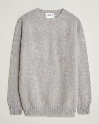 Harley Of Scotland Brushed Supersoft Lambswool Crewneck Aurora