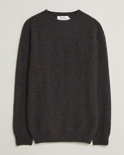 Harley Of Scotland Brushed Supersoft Lambswool Crewneck Volcano