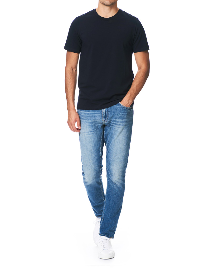 Men | T-Shirts | Filippa K | Soft Lycra Tee Navy