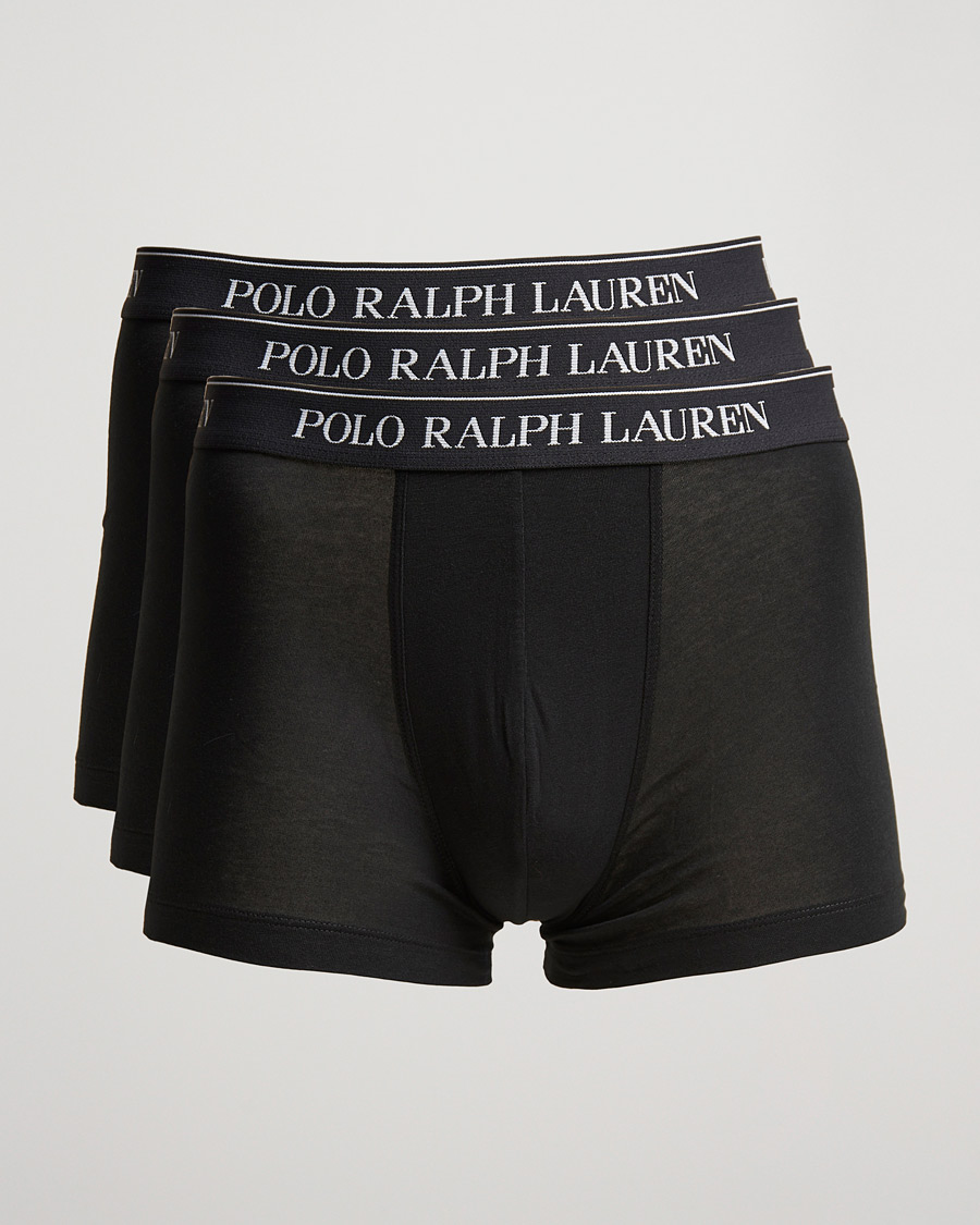 Men | Underwear & Socks | Polo Ralph Lauren | 3-Pack Trunk Black
