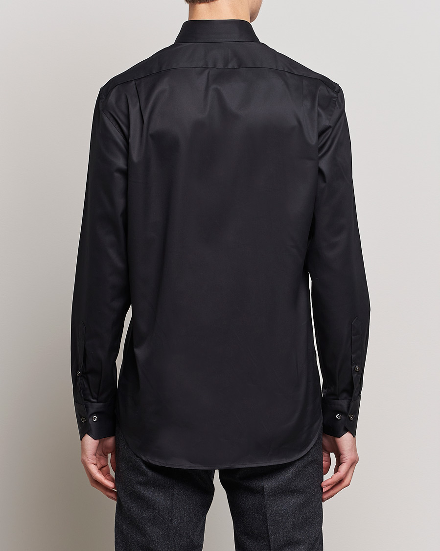 Men | Shirts | Stenströms | Fitted Body Shirt Black