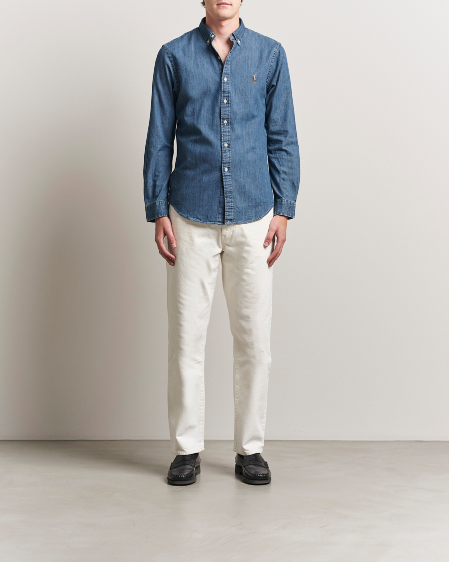Men | Shirts | Polo Ralph Lauren | Slim Fit Shirt Denim Dark Wash