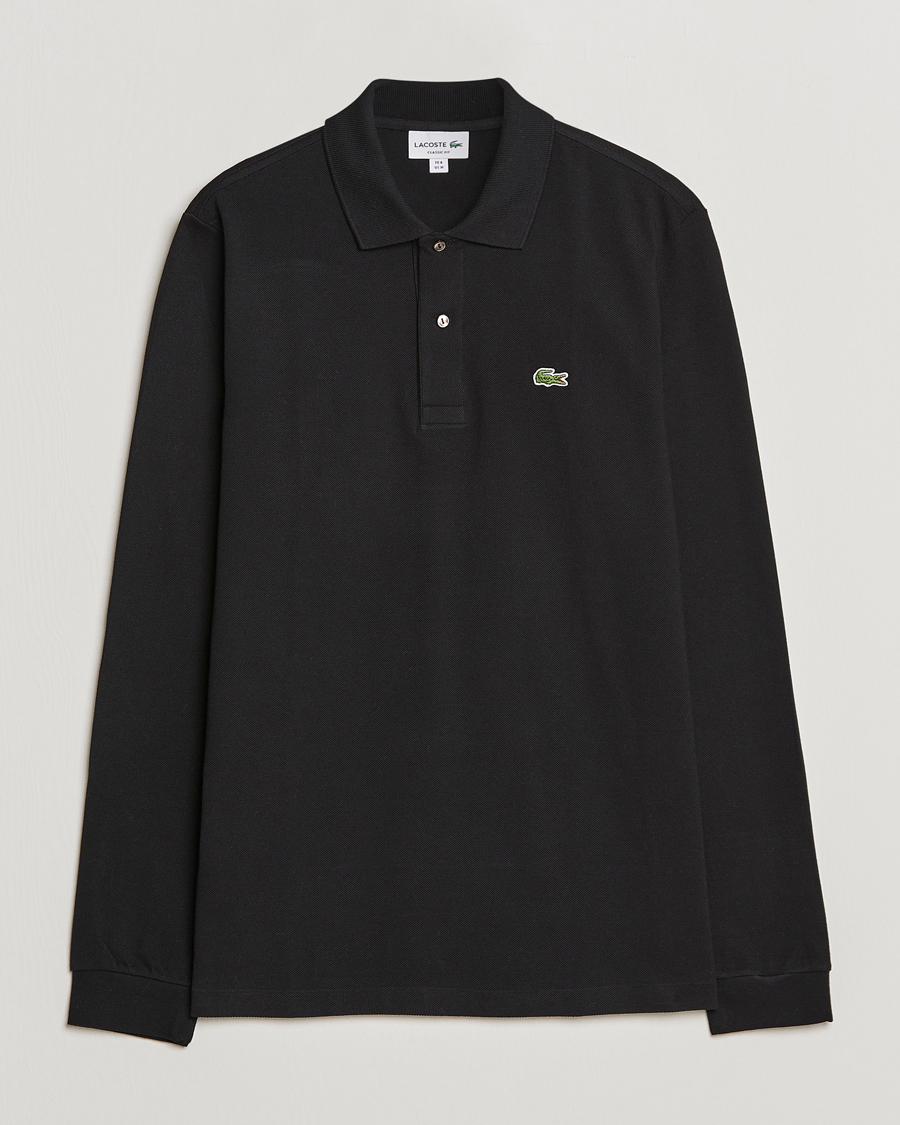 Men | Polo Shirts | Lacoste | Long Sleeve Piké Black