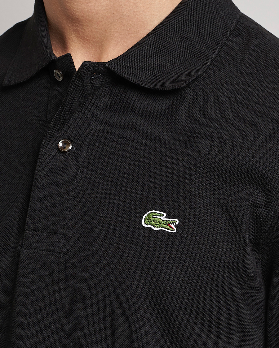 Men | Polo Shirts | Lacoste | Long Sleeve Piké Black