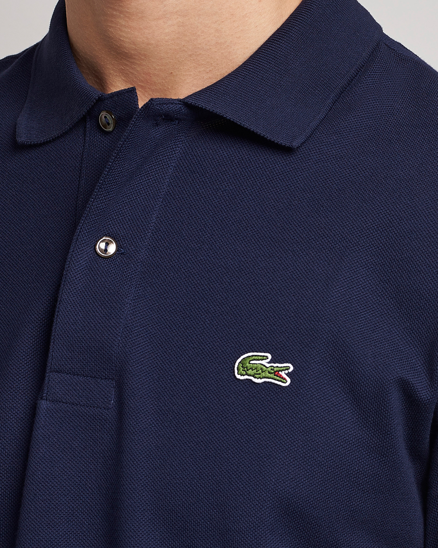 Men | Polo Shirts | Lacoste | Original Long Sleeve Polo Piké Navy Blue
